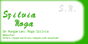 szilvia moga business card